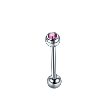 Piercing Langue | Titane et Pierre Rose de chez Avenue du piercing