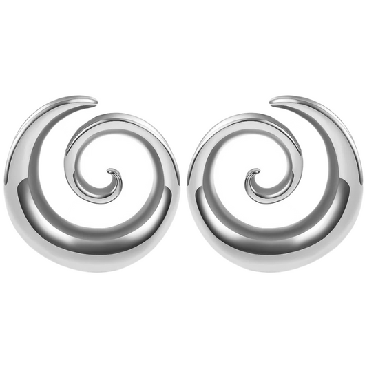 Bijou d'oreille tunnel, spirale pour un look captivant.