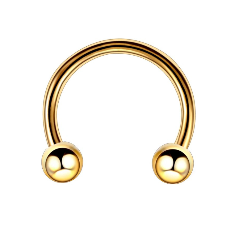 Bijou de septum, fer à cheval en titane pour un style qui claque.