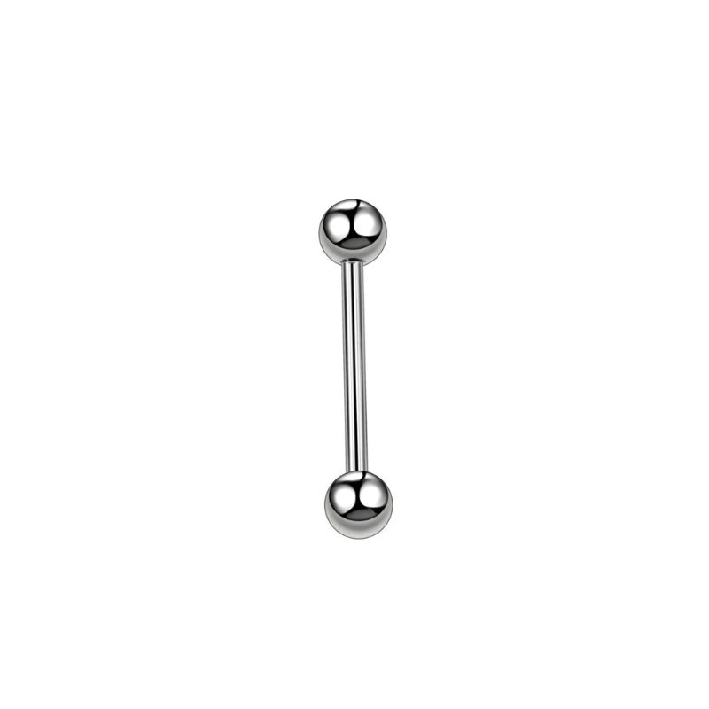 Piercing langue barre en titane, élégance minimaliste et durable.