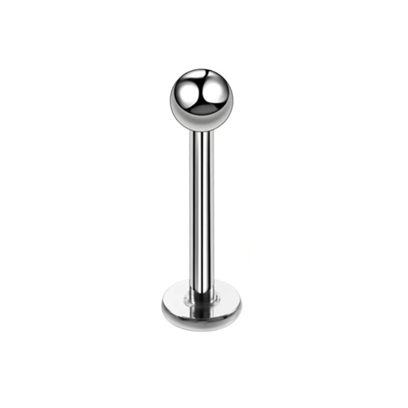 Piercing lèvre labret en titane, style minimaliste et confortable.