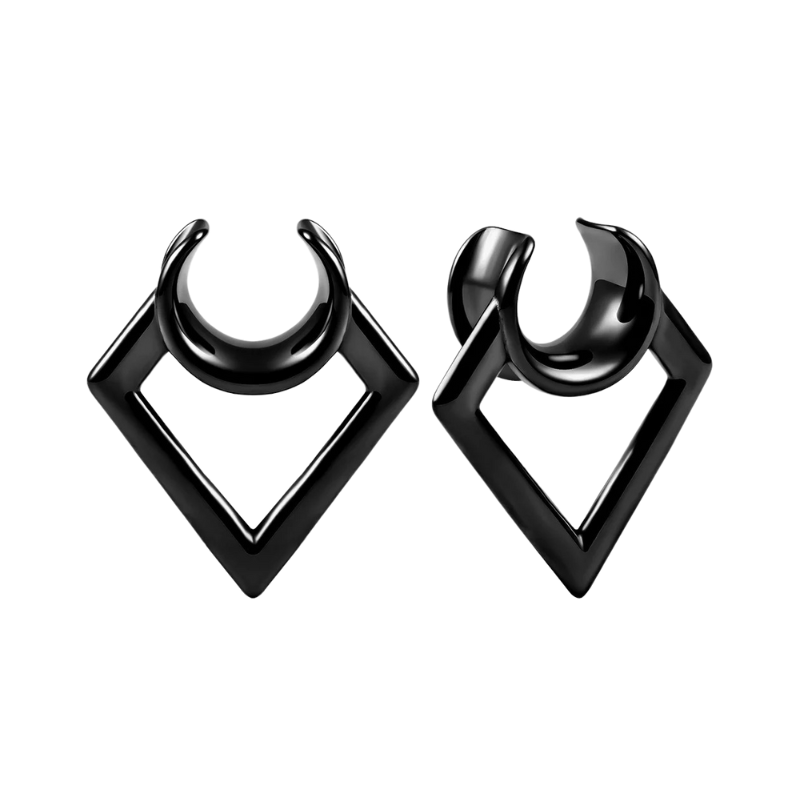 Plug tunnel oreille, triangle pour une allure mystique.