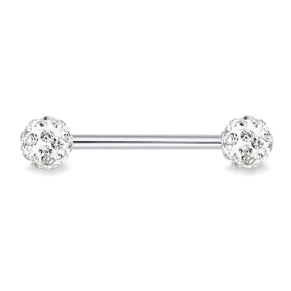 Piercing de langue avec zircons scintillants pour une touche de glamour