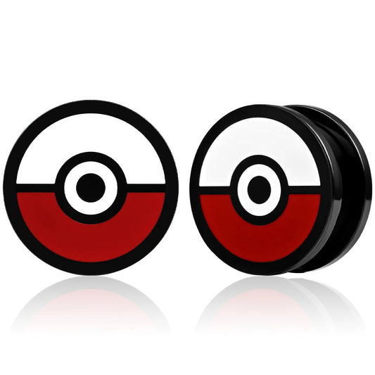 Ecarteur d'oreille Pokéball rouge et blanc