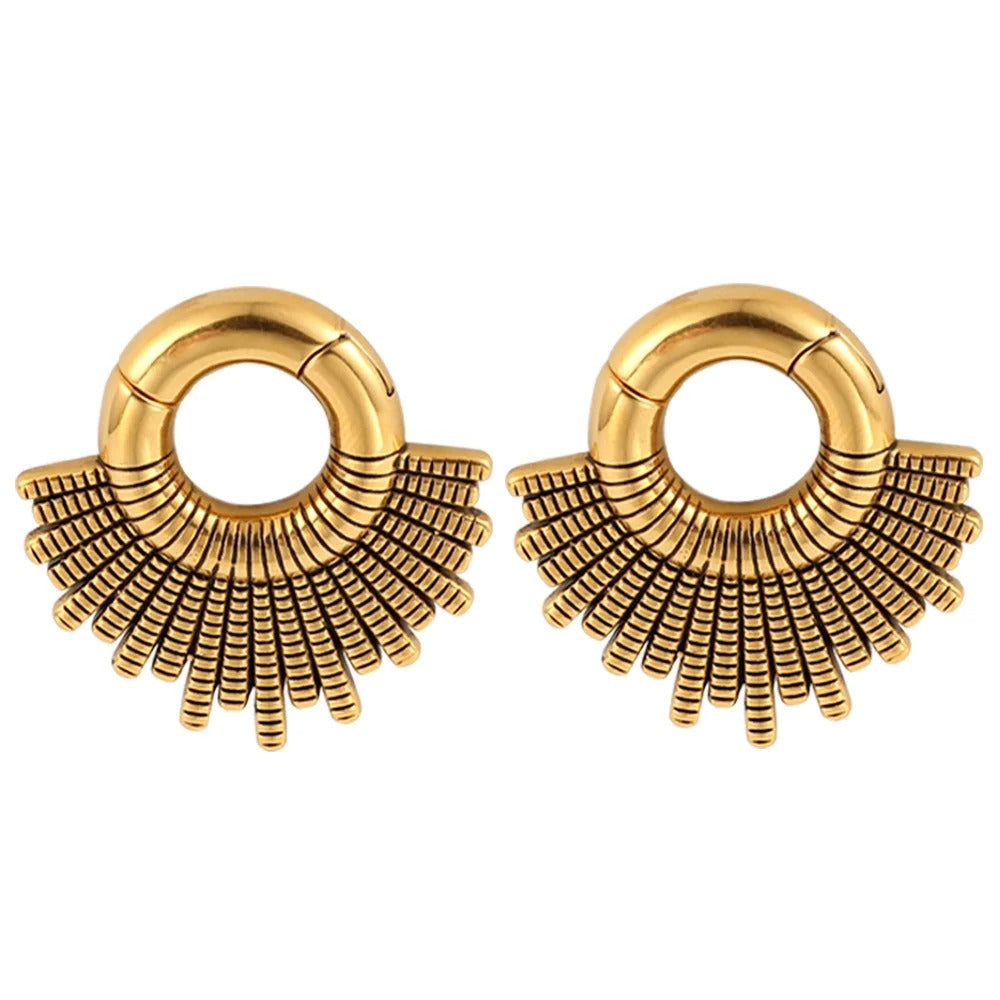 Poids d'oreille inspirés du style tribal pour un look audacieux