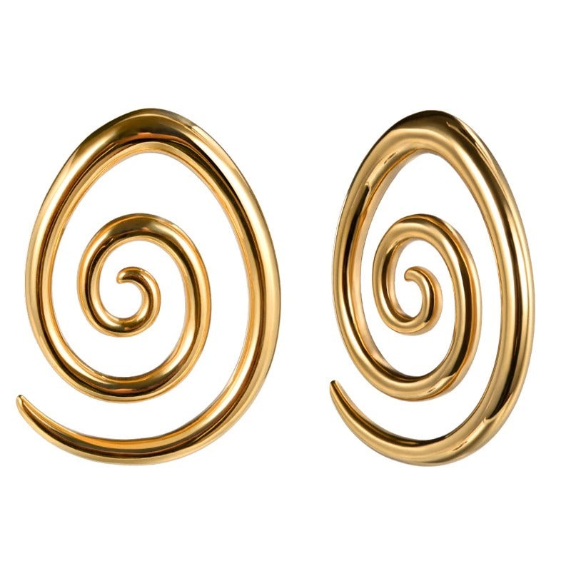 Hangers d'oreilles en spirale pour trous de 8mm.