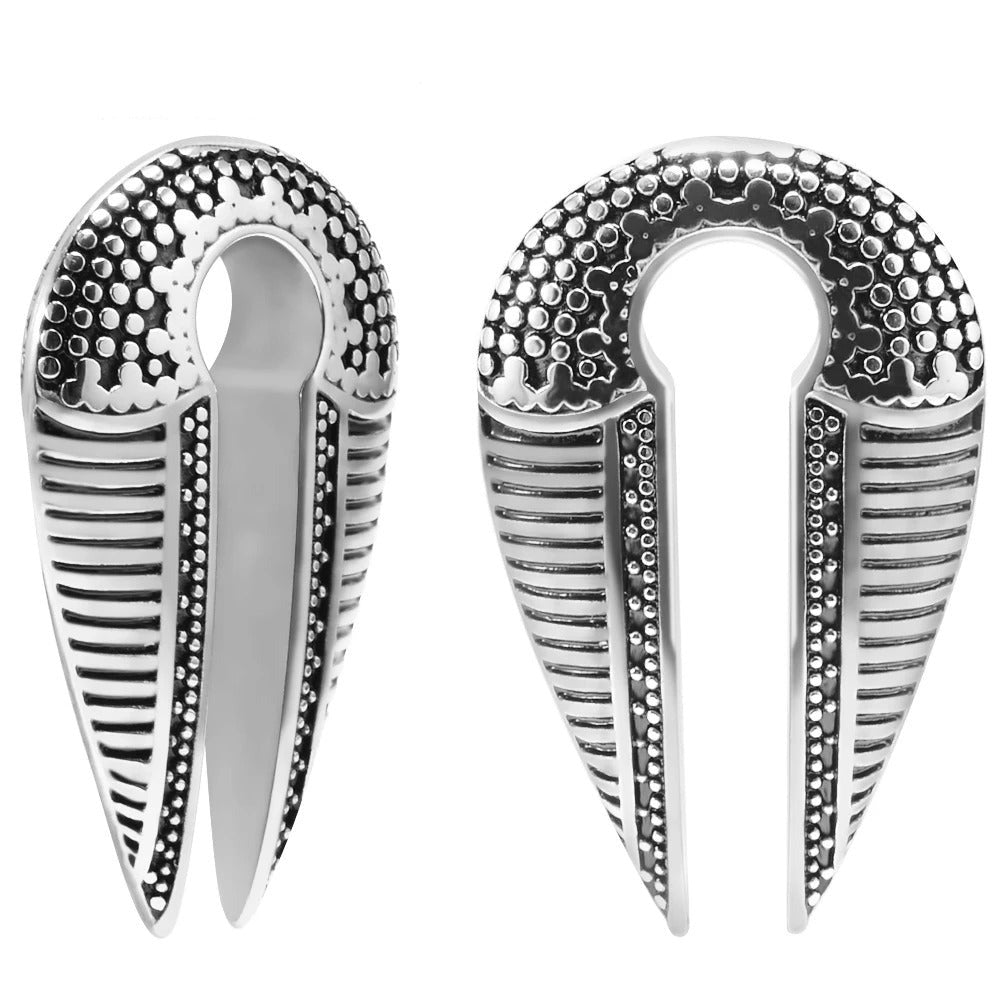 Bijou hanger poids d'oreille design griffes en argent.